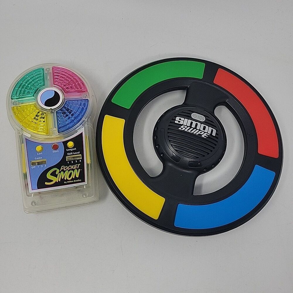 Simon Lot Pockwt + Swipe Electronic Handheld Memory Game Toy